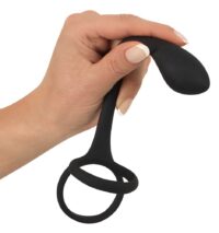 anello-fallico-doppio-sex-toys-con-fallo-anale-in-silicone-nero-black-cock-ball-ring-plug
