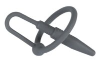 anello-nero-in-silicone-con-dilatatore-penis-plug-black