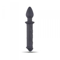 dildo-doppio-realistico-fallo-vaginale-anale-con-butt-plug-nero-morbido-in-silicone
