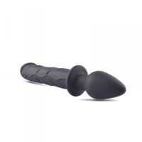 dildo-doppio-realistico-fallo-vaginale-anale-con-butt-plug-nero-morbido-in-silicone