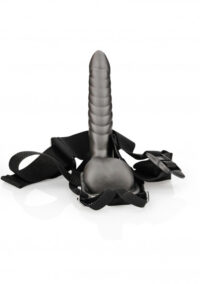 fallo-cavo-indossabile-ribbed-hollow-strap-on-with-balls-8-21-cm-gun-metal