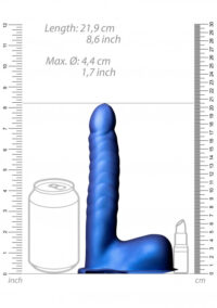 fallo-cavo-indossabile-ribbed-hollow-strap-on-with-balls-8-21-cm-met-blue