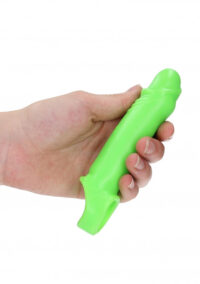 guaina-fallica-smooth-stretchy-penis-sleeve-glow-in-the-dark-neon-green
