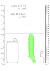 guaina-fallica-smooth-stretchy-penis-sleeve-glow-in-the-dark-neon-green